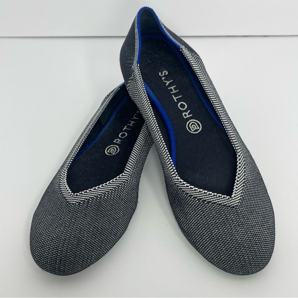 Rothy’s The Flat Round Toe gray Comfort Ballet Flats Women’s Size 10.5 US